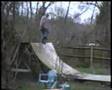 skateboarding fall on half pipe