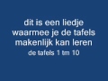 tafel lied / tafelliedje tafels 1 t/m 10