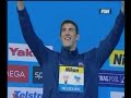 2007 World Championships Ryan Lochte on Podium with Grill 2007 World Championships Ryan Lochte on Podium with Grill