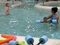 swimming with mom