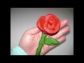 Como hacer una rosa de masilla senci
