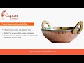 Find the finest quality handmade copper biryani handi with lid for serving purpose