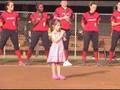 Kaitlyn Maher sings National Anthem at Washington Glory game