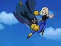 Android 18 belly kicked