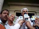 Revolutionary Socialist activist Kamal Khalil during a protest at the Lawyers' Syndicate, against trial of civilian dissidents in Mubarak's military courts.