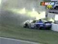 John Andretti and Tim Sauter have a hard crash