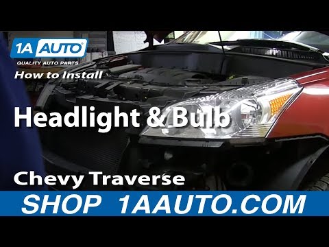 How To Install Replace Change Headlight and Bulb 2009-2014 Chevy Traverse