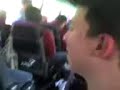 Polis kontroll på vägen till Mjällby. Grymt härlig stämning på bussen!