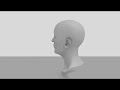 Edith Piaf head without hair turnaround  - Blender 2.46