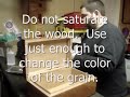 Seasoning a cigar humidor.