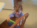 Abby dancing with her Backyardigans toy
