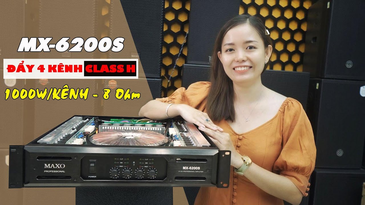 Cục đẩy 4 kênh karaoke MX6200S được lắp phòng karaoke bao mạnh | MAXO Audio