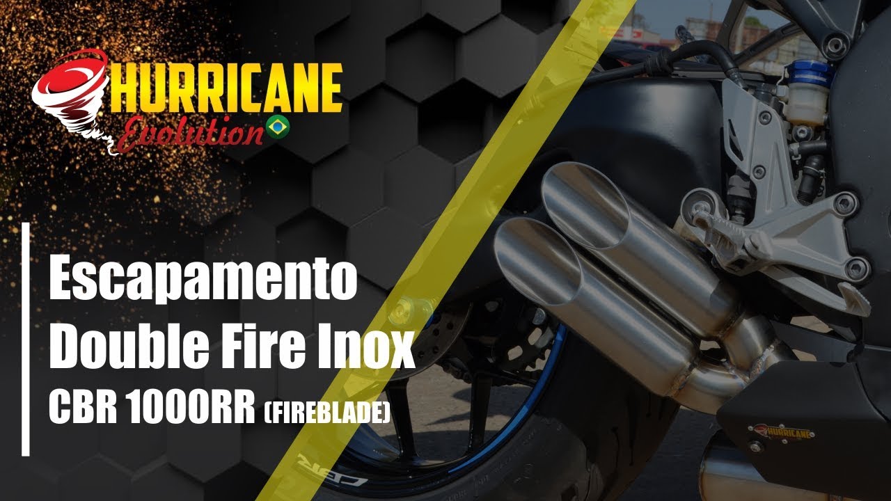 Capa do vídeo  Escapamento Double Fire Inox Honda CBR 1000RR 2012 a 2013