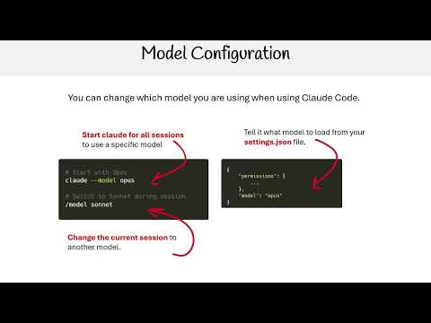 Claude Code Essentials - Model Configuration