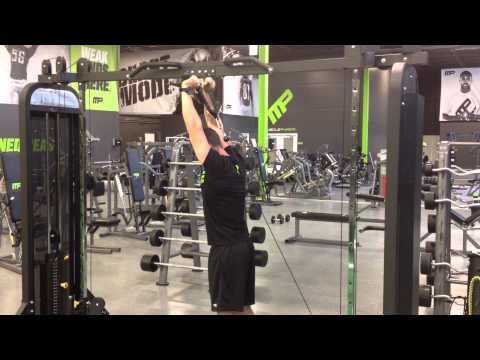 Tricep Rope Press From Bottom Pulley