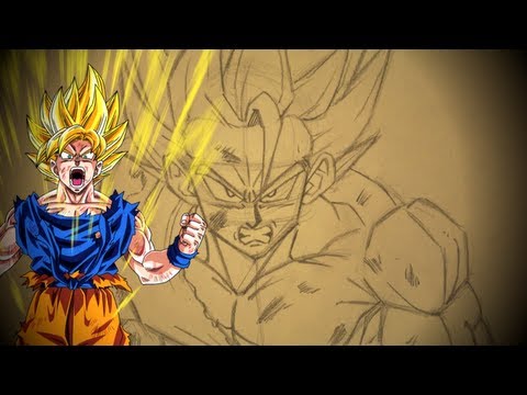 how to draw goku step by step