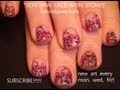 henna lace with sexy pink foil and stones: robin moses nail art tutorial design 451