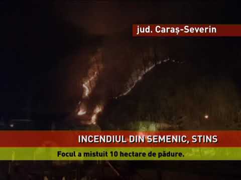 Pădure în flăcări, în Semenic