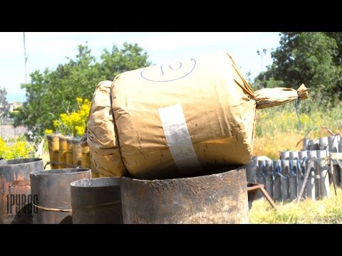 | HD | Fireworks-Setup | Huge Italian Cylinder and lots of singleshots!