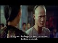 directed and choreographed by sammo hung and his team. a quick but entertaining skirmish between the three.