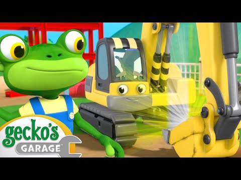 Excavator Treasure Hunting｜Gecko's Garage｜Funny Cartoon For Kids｜Learning Videos For Toddlers