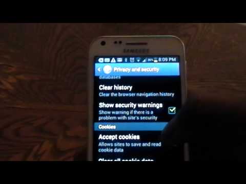 how to enable cookies on galaxy s