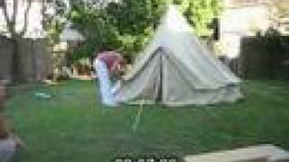 Sibley / Bell tent 400 'standard': pitch 60 sec Time Lapse clip