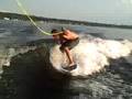 Wakesurfing on Lake Champlain - 360 spin