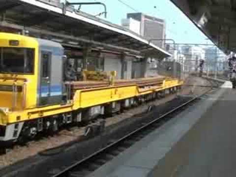 JR東海 レール運搬車 キヤ97, self-propelled rail carrying flat cars