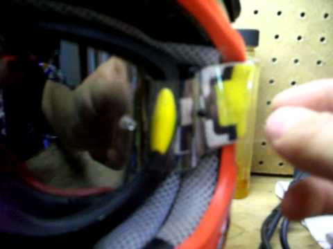 how to put tear offs on mx goggles