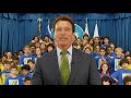 Arnold Schwarzenegger congratulates Tel Aviv (Singing kids of Sacramento "Shalom‎ School")