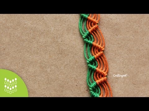 Pulsera Zig-zag de Macramé Cavandoli: Diseño sencillo.