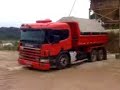 scania carregada no porto com 21.50 metros de areia