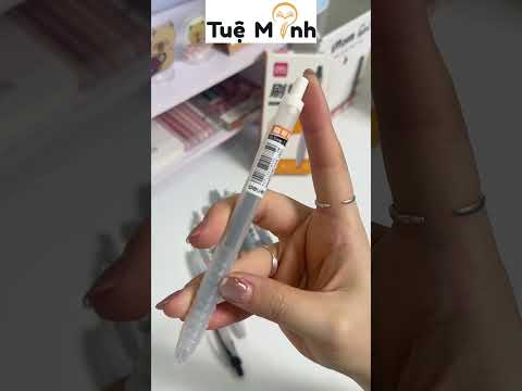 Bút bi bấm Deli SA188 B150 bút mực đen 0.5mm nhanh khô ra đều mực có đêm tay cao su