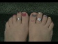 Rainbow Toenails Polish Tattoo Toe Nail Art Designs for Pretty Feet