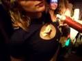 Overboard: F. Balneger taking a bodyshot off Desiree's TITS!