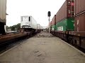 Standing Between Two BNSF Intermodals!!! Joliet IL. Standing Between Two BNSF Intermodals!!! Joliet IL.