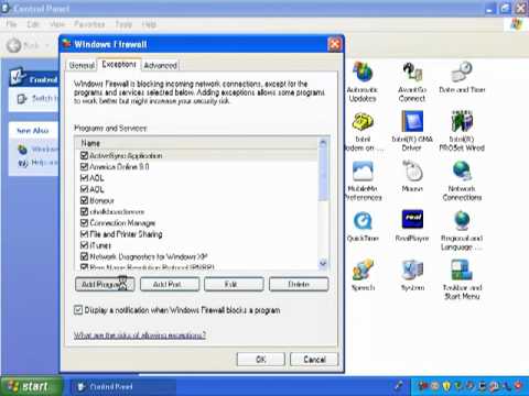 how to enable firewall in windows xp