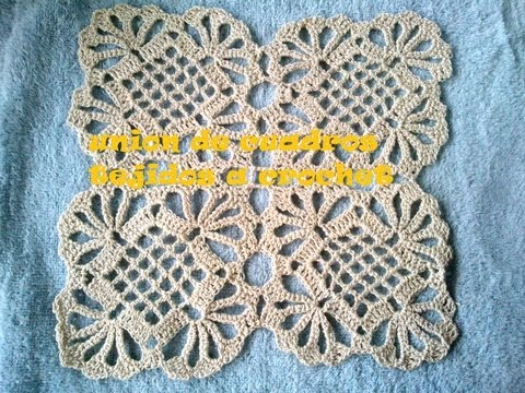 cómo hacer mantel - TE MUESTRO COMO HACER LAS UNIONES ENTRE 2 O VARIOS CUADROS, PARA QUE PUEDAS ELABORAR GRANDES PROYECTOS, COMO UN MANTEL UNA COLCHA O SOLO UNA CARPETA..
