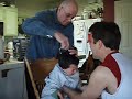 Grandpa the master hair cutter!