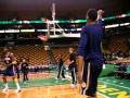 Boston Celtics Warm ups courtside