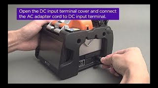 Connecting the AC adapter