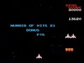 the gameplay of galaga for nes. created by namco.