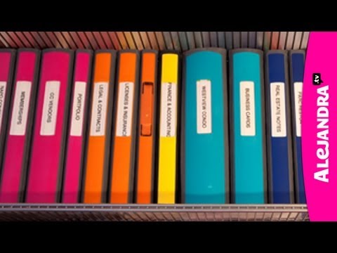 Organization - Watch My Private Organizing Videos Here - http://www.howtoorganize.tv/7-day-get-organized-video-course-yt/# Where To Get These Binders - http://www.alejandra...