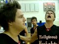 Hollywood Knights USO Italy Tour 2009 Ryan and Travis screaming