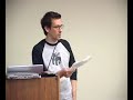 Shot at the IGDA NY Chapter Meeting on 10/26/06. Wade is Co-founder of Large Animal Games. Video by Heavy Melody Music (www.heavymelodymusic.com).