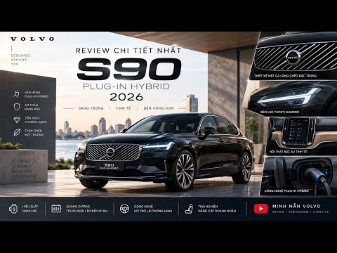 Review Chi Tiết Nhất Volvo S90 Plug-in Hybrid 2026 I Chiếc Sedan Xăng Nhưng Có Thể Lái Thuần Điện