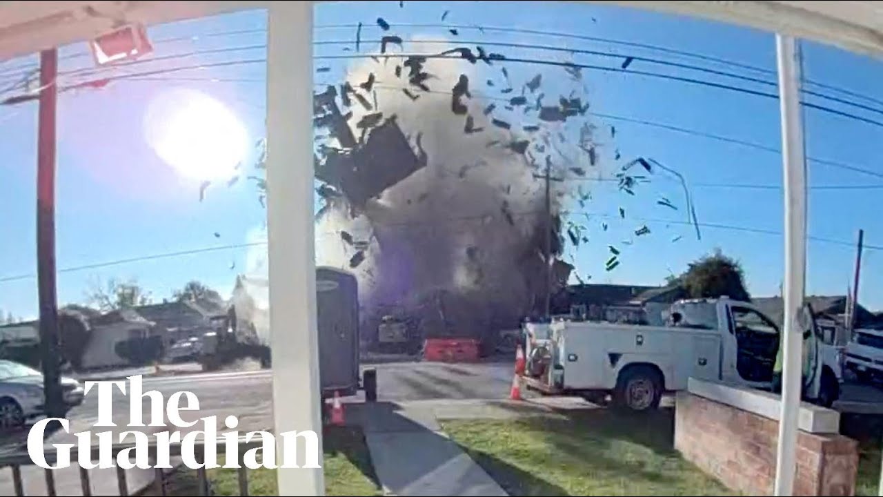 Gas explosion caught on doorbell camera destroys home in California