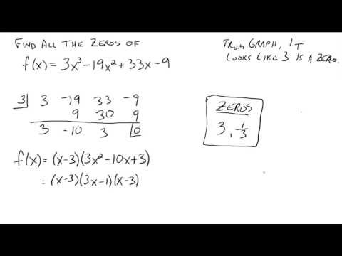 how to determine zeros of a polynomial function