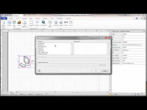 how to define shape data in visio